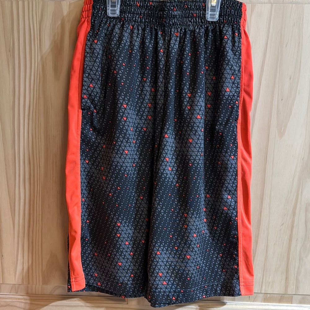 Black and Red Geometric Pattern Shorts
